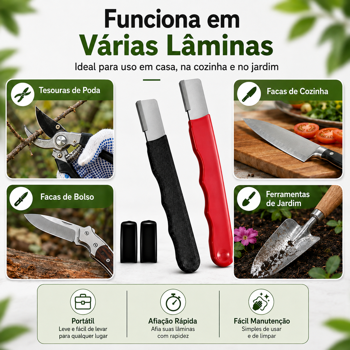 Afiador de Facas de Cozinha Profissional — Pack de 2