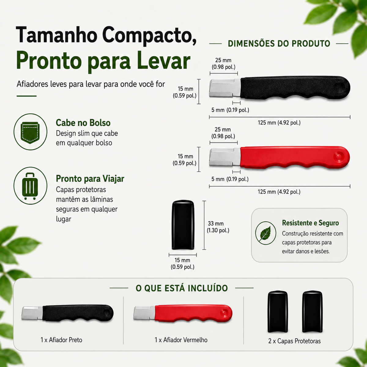 Afiador de Facas de Cozinha Profissional — Pack de 2